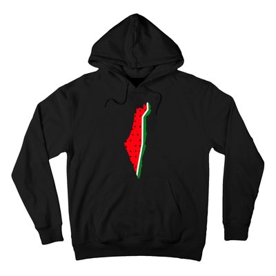 Real Palestine Watermelon Map Hoodie