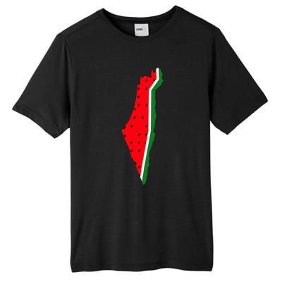 Real Palestine Watermelon Map Tall Fusion ChromaSoft Performance T-Shirt