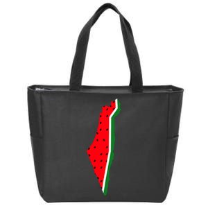 Real Palestine Watermelon Map Zip Tote Bag