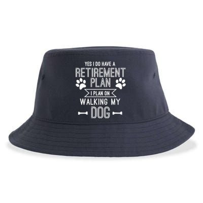 Retirement Plan Walking My Dog Retired Dog Lover Owner Funny Sustainable Bucket Hat