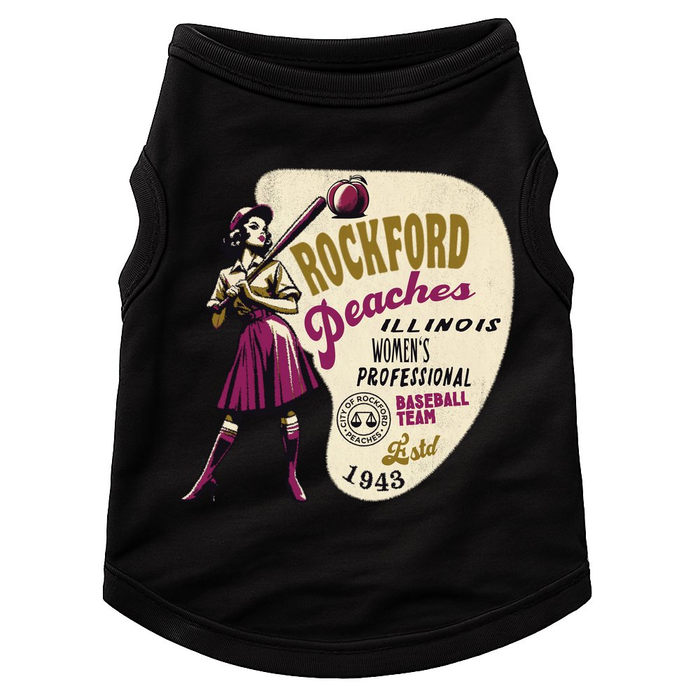 Rockford Peaches Women Professional Baseball Team Doggie Tank