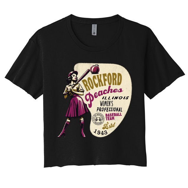 Rockford Peaches Women Professional Baseball Team Crop Top