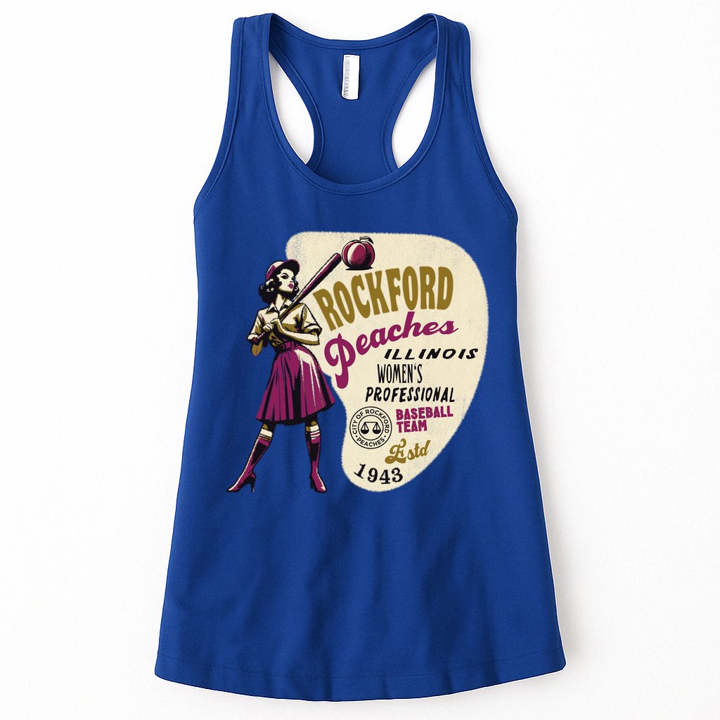 Rockford Peaches Women Professional Baseball Team Womens Tank Top