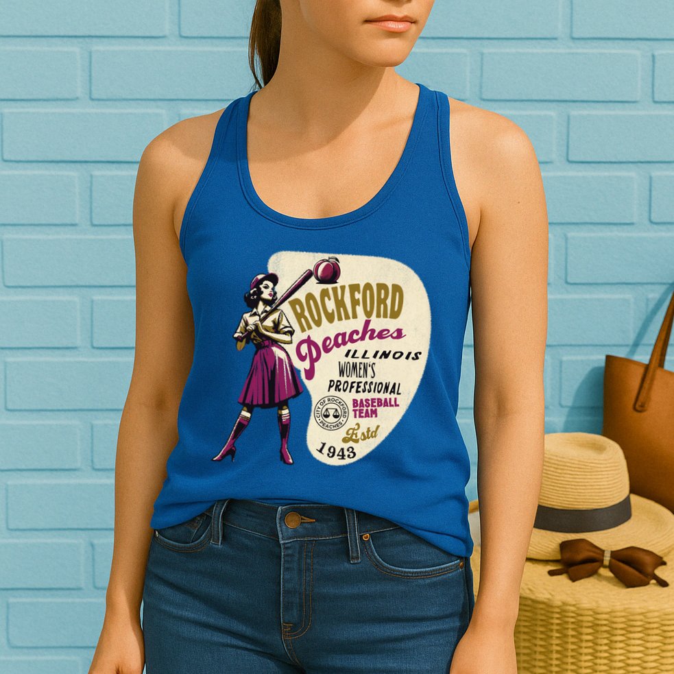 Rockford Peaches Women Professional Baseball Team Womens Tank Top