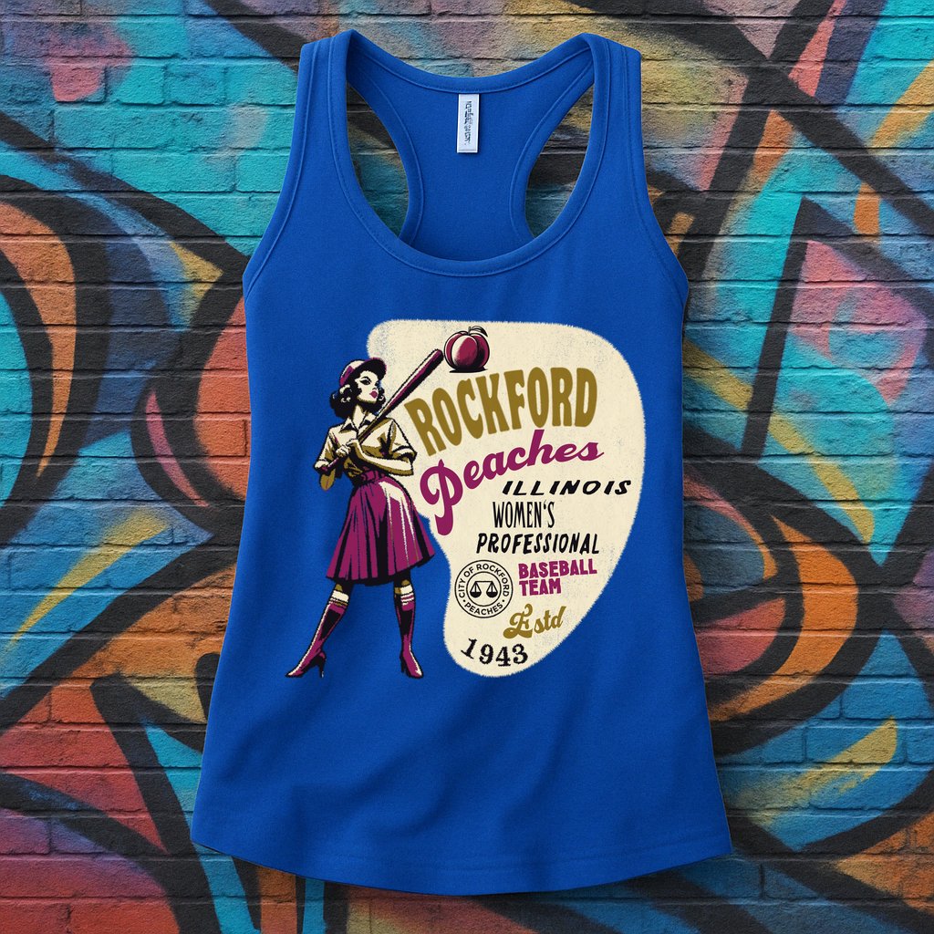 Rockford Peaches Women Professional Baseball Team Womens Tank Top