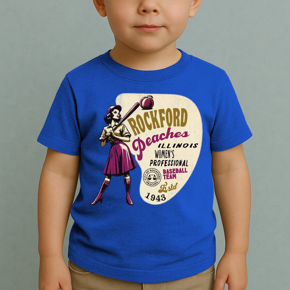 Rockford Peaches Women Professional Baseball Team Toddler T-Shirt