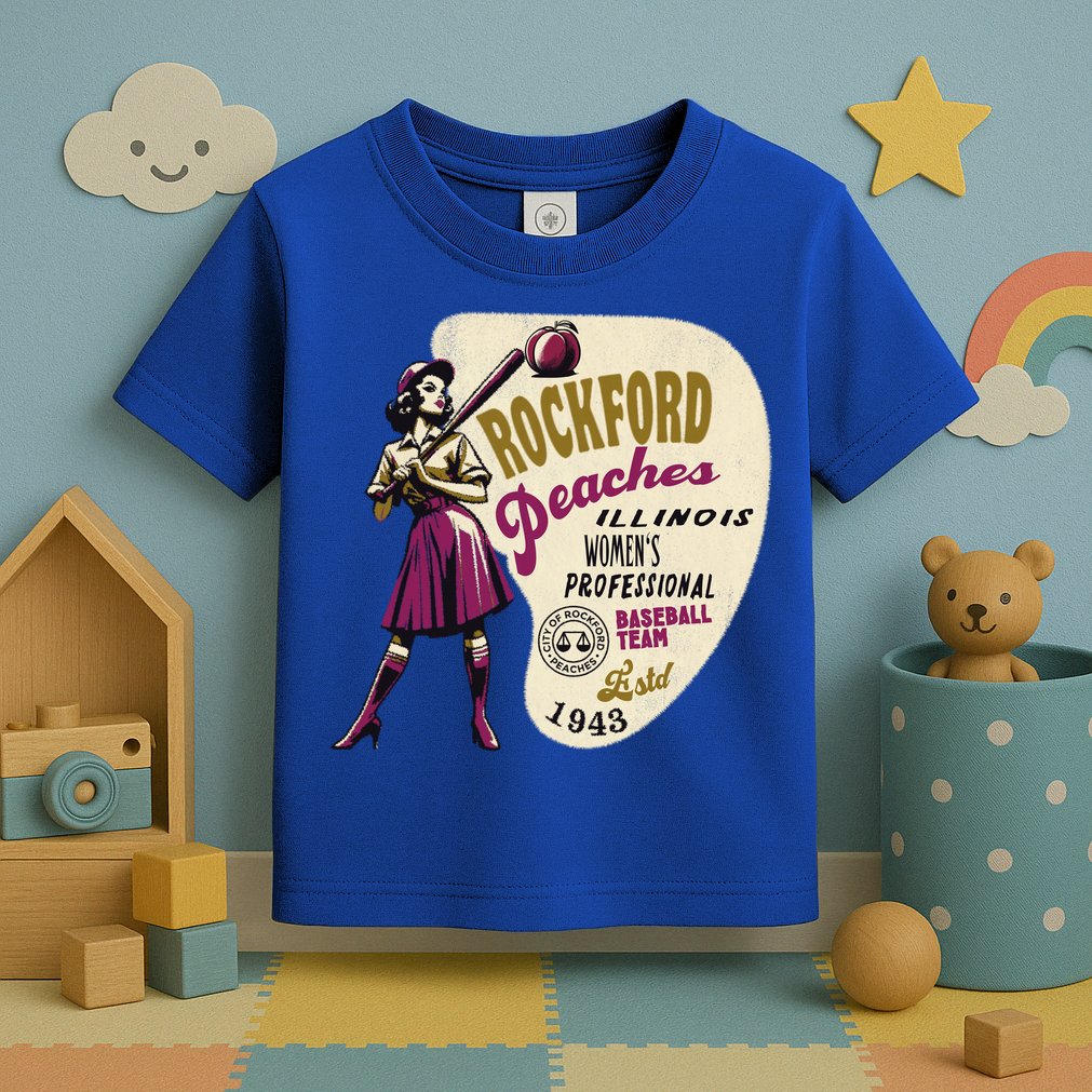 Rockford Peaches Women Professional Baseball Team Toddler T-Shirt