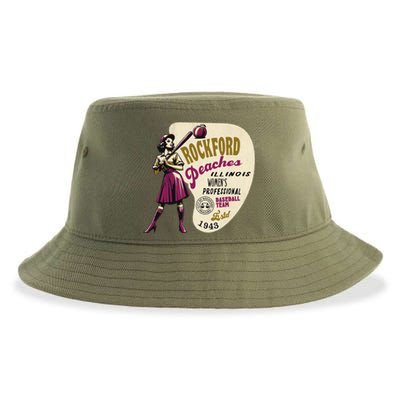 Rockford Peaches Women Professional Baseball Team Sustainable Bucket Hat