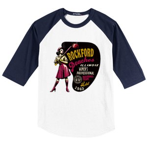 Rockford Peaches Women Professional Baseball Team Baseball Sleeve Shirt