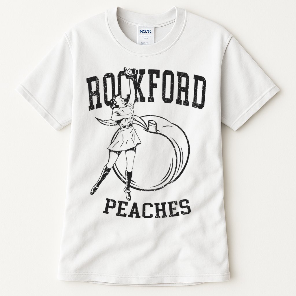 Rockford Peaches Womens Baseball Tall T-Shirt