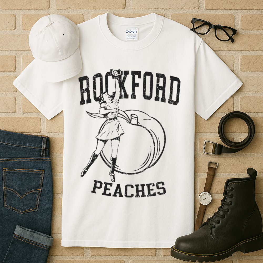 Rockford Peaches Womens Baseball Tall T-Shirt