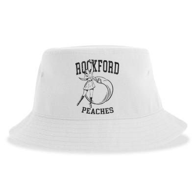 Rockford Peaches Womens Baseball Sustainable Bucket Hat