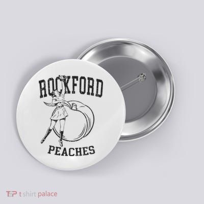 Rockford Peaches Womens Baseball Button