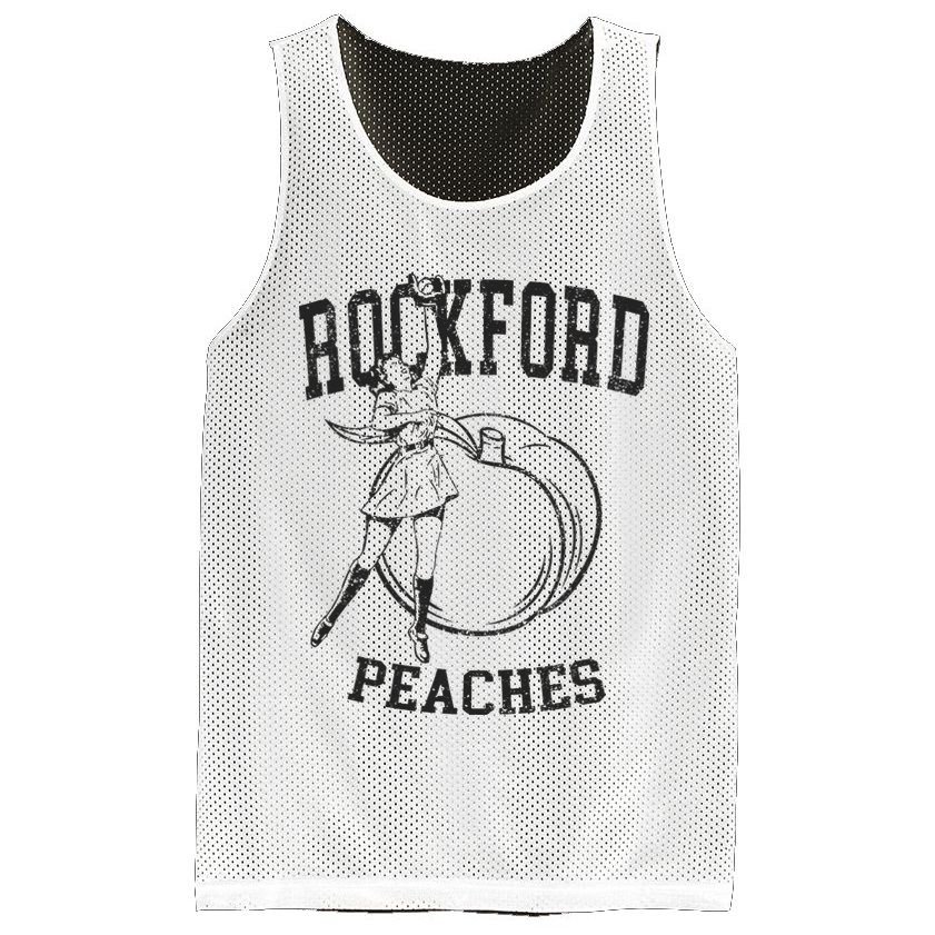 Rockford Peaches Womens Baseball Mesh Reversible Basketball Jersey Tank
