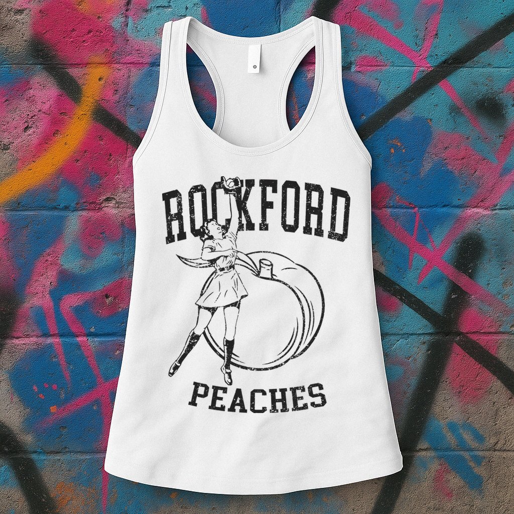 Rockford Peaches Womens Baseball Womens Tank Top