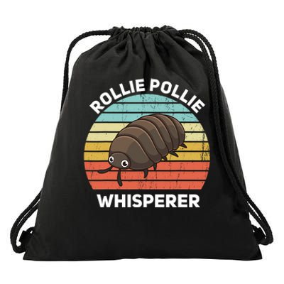 Rollie Pollie Whisperer Funny Isopod Kawaii Rollie Pollie Drawstring Bag