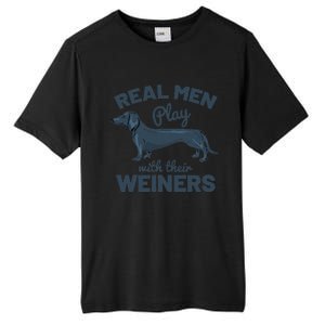 Real Play With Their Weiners Funny Dachshund Dog Tall Fusion ChromaSoft Performance T-Shirt