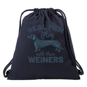 Real Play With Their Weiners Funny Dachshund Dog Drawstring Bag