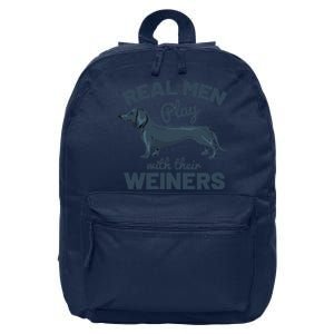 Real Play With Their Weiners Funny Dachshund Dog 16 in Basic Backpack