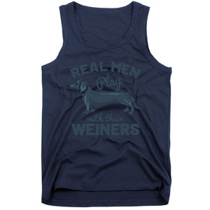 Real Play With Their Weiners Funny Dachshund Dog Tank Top