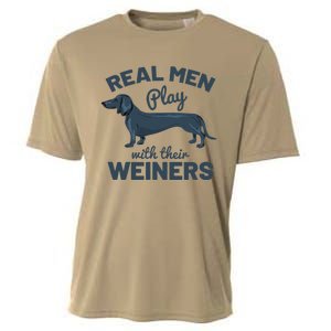 Real Play With Their Weiners Funny Dachshund Dog Cooling Performance Crew T-Shirt