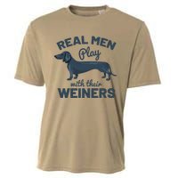 Real Play With Their Weiners Funny Dachshund Dog Cooling Performance Crew T-Shirt