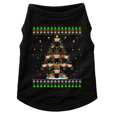 Red Panda Xmas Tree Ugly Sweater Santa Red Panda Christmas Meaningful Gift Doggie Tank