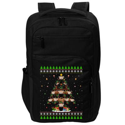 Red Panda Xmas Tree Ugly Sweater Santa Red Panda Christmas Meaningful Gift Impact Tech Backpack