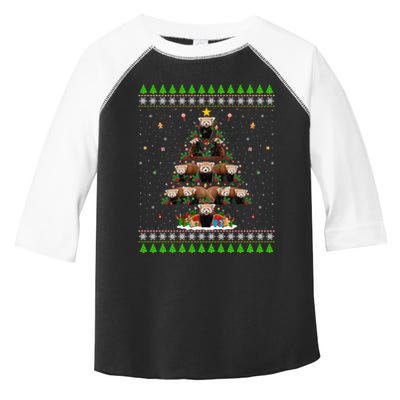 Red Panda Xmas Tree Ugly Sweater Santa Red Panda Christmas Meaningful Gift Toddler Fine Jersey T-Shirt