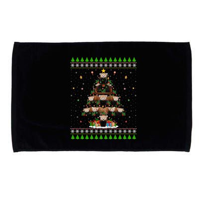 Red Panda Xmas Tree Ugly Sweater Santa Red Panda Christmas Meaningful Gift Microfiber Hand Towel