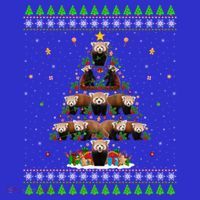 Red Panda Xmas Tree Ugly Sweater Santa Red Panda Christmas Meaningful Gift Tall T-Shirt