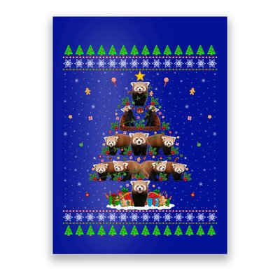 Red Panda Xmas Tree Ugly Sweater Santa Red Panda Christmas Meaningful Gift Poster