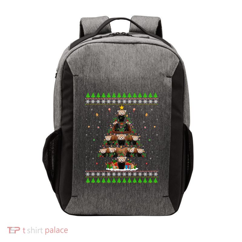Red Panda Xmas Tree Ugly Sweater Santa Red Panda Christmas Meaningful Gift Vector Backpack