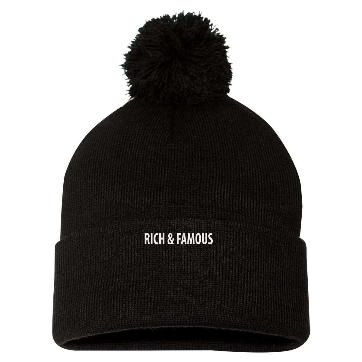 Rising Phoenix Xrp Cryptocurrency Pom Pom 12in Knit Beanie
