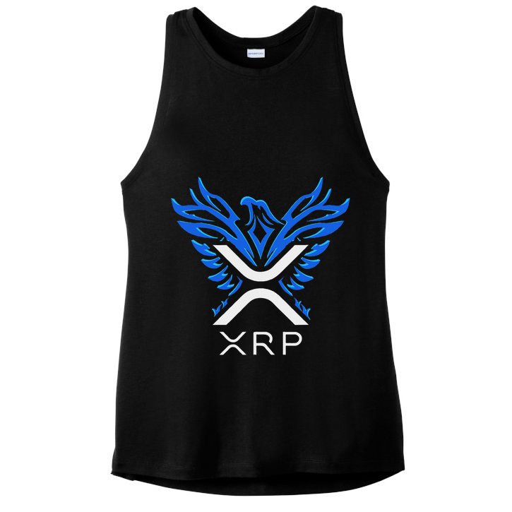 Rising Phoenix Xrp Cryptocurrency Ladies PosiCharge Tri-Blend Wicking Tank