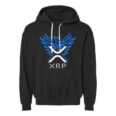 Rising Phoenix Xrp Cryptocurrency Garment-Dyed Fleece Hoodie