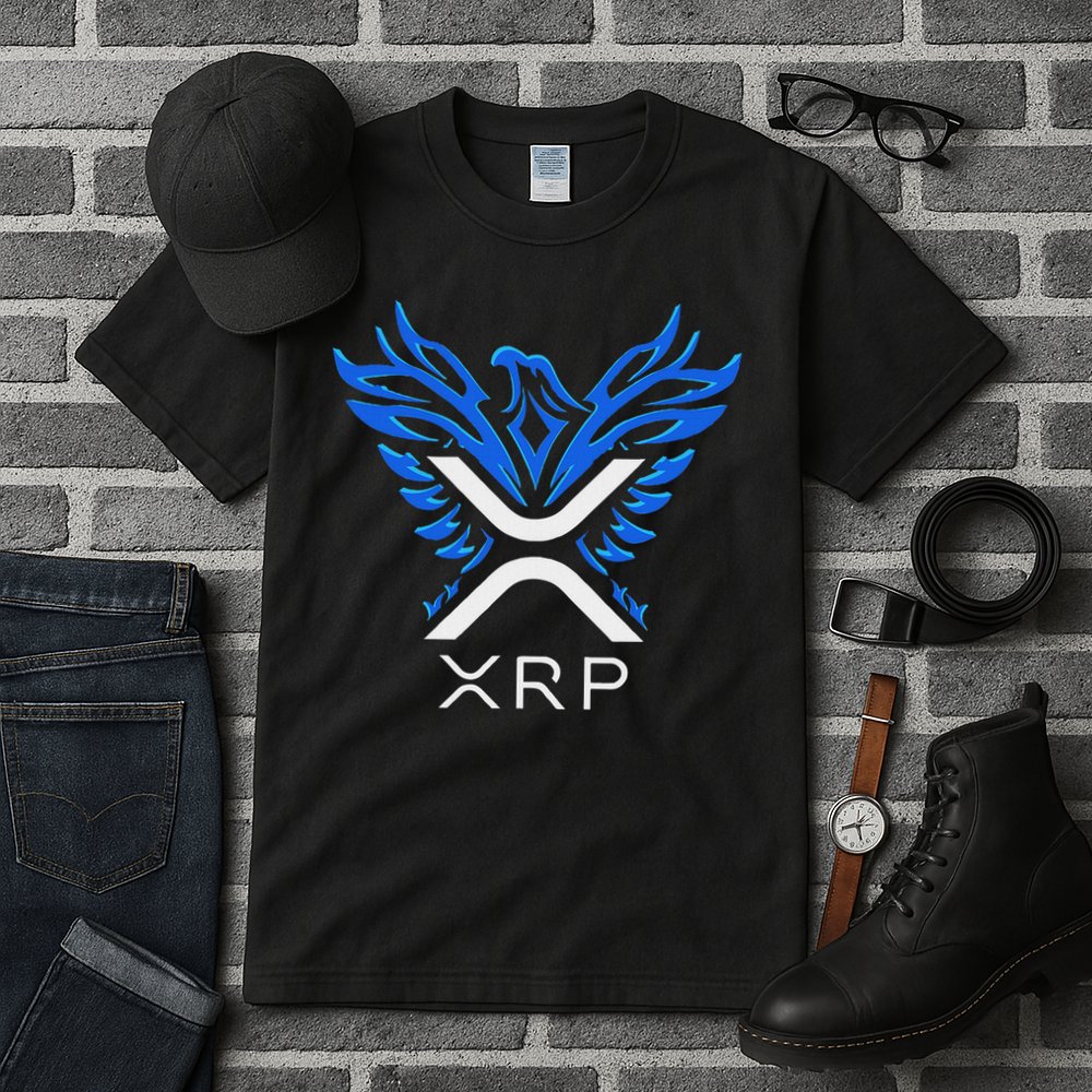 Rising Phoenix Xrp Cryptocurrency Tall T-Shirt