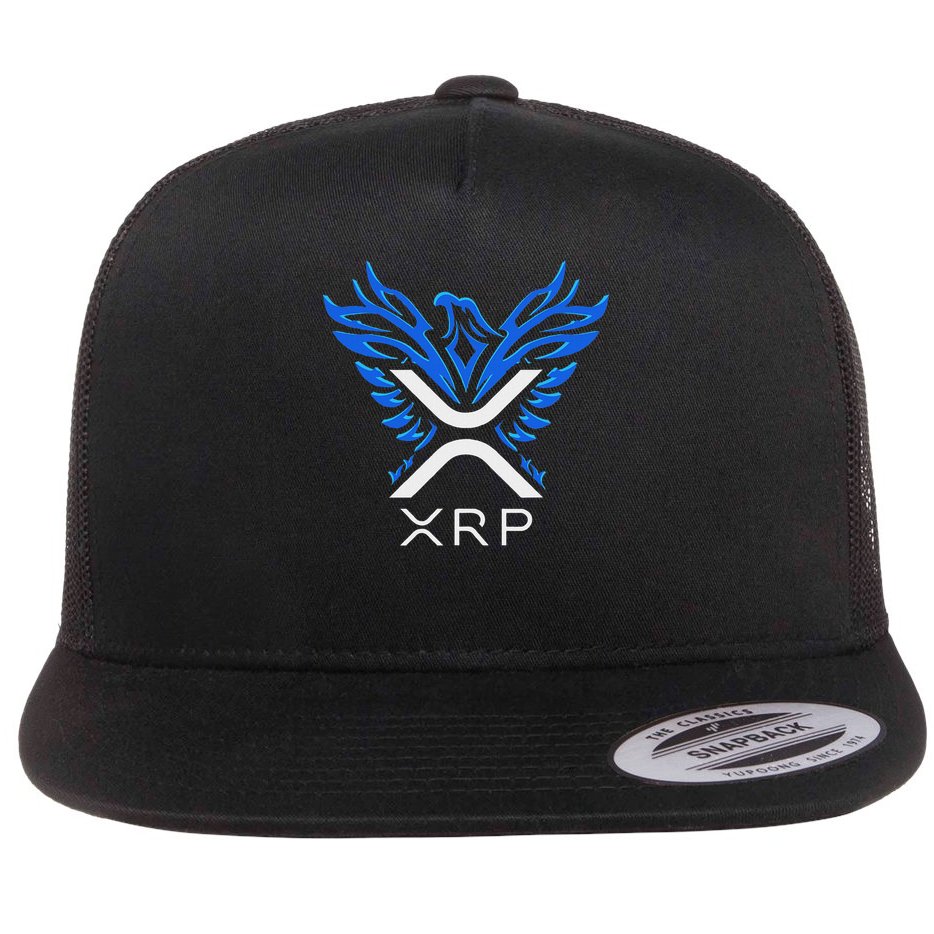Rising Phoenix Xrp Cryptocurrency Flat Bill Trucker Hat