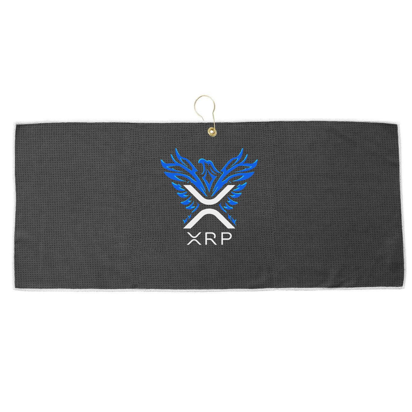 Rising Phoenix Xrp Cryptocurrency Large Microfiber Waffle Golf Towel