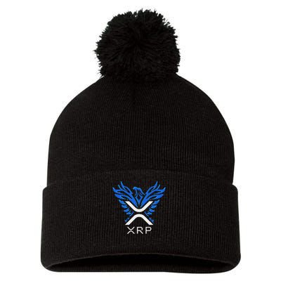 Rising Phoenix Xrp Cryptocurrency Pom Pom 12in Knit Beanie
