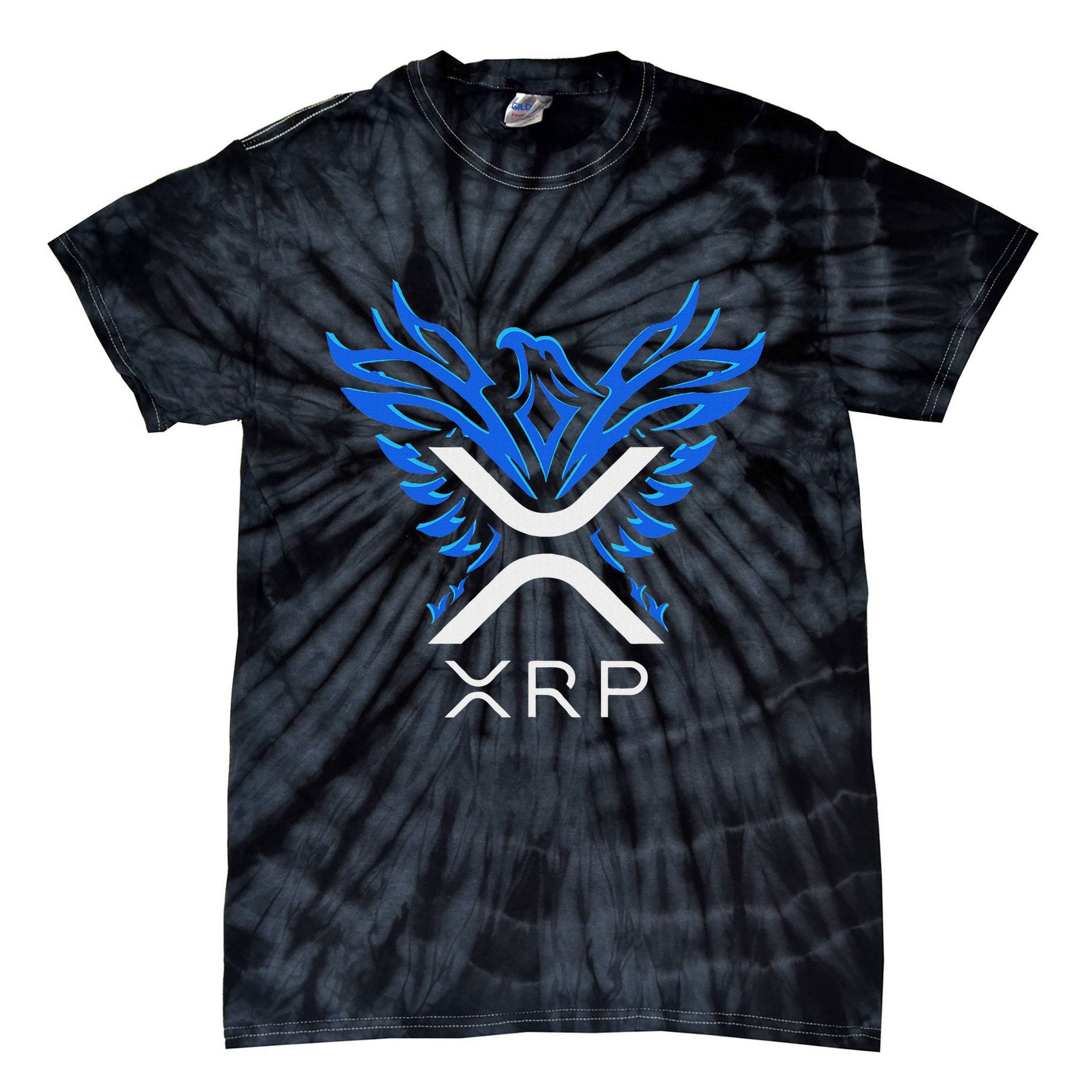 Rising Phoenix Xrp Cryptocurrency Tie-Dye T-Shirt