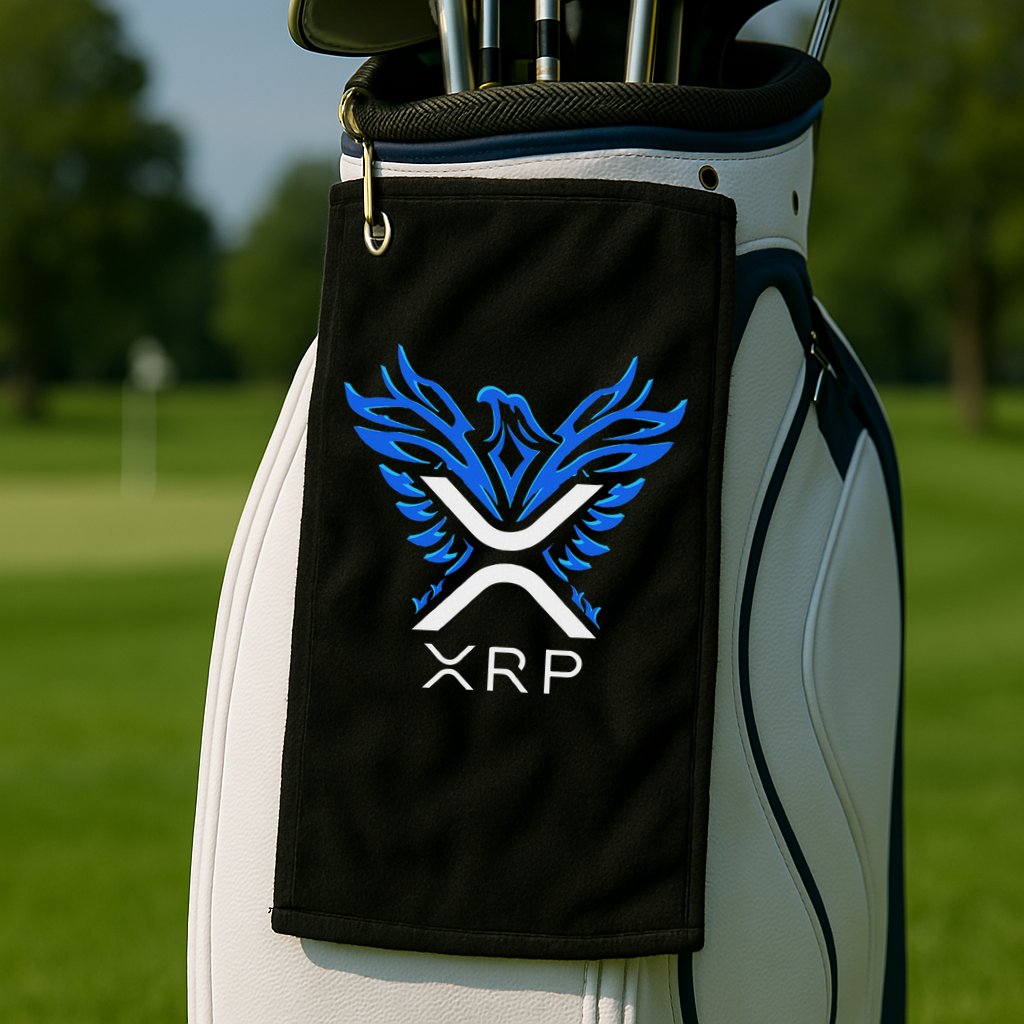 Rising Phoenix Xrp Cryptocurrency Golf Towel