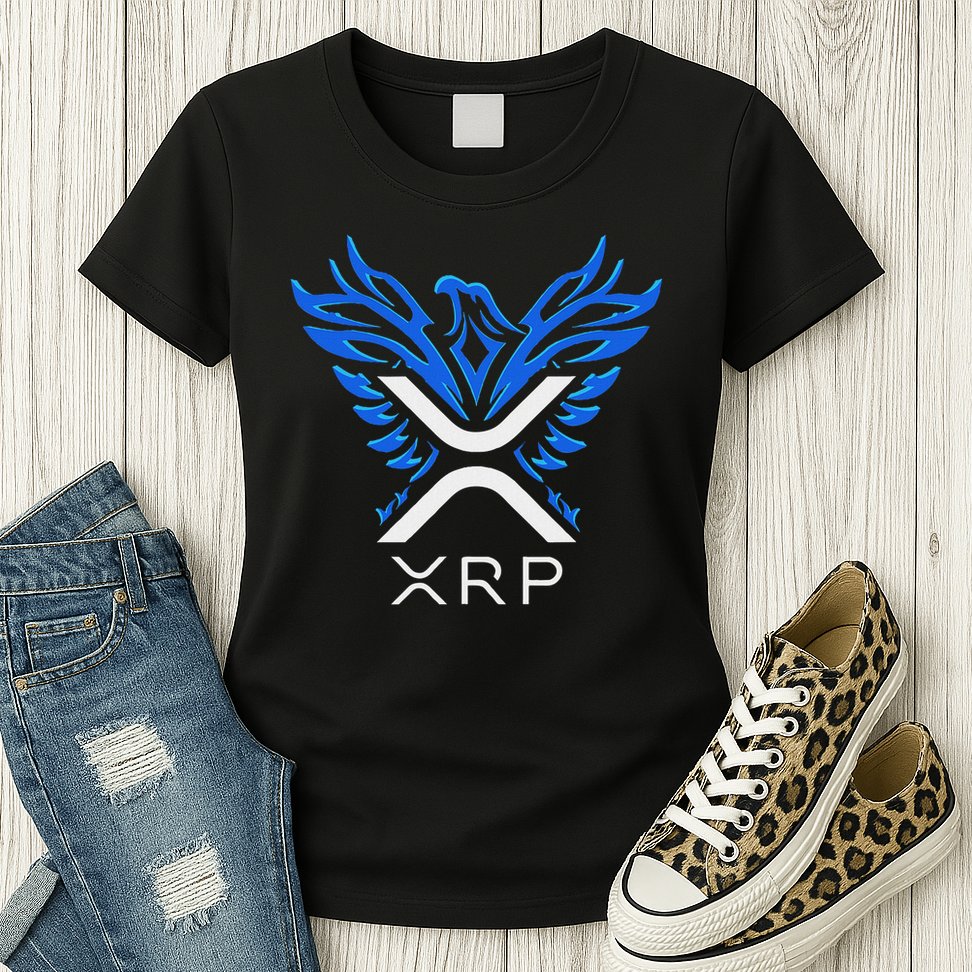 Rising Phoenix Xrp Cryptocurrency Womens T-Shirt