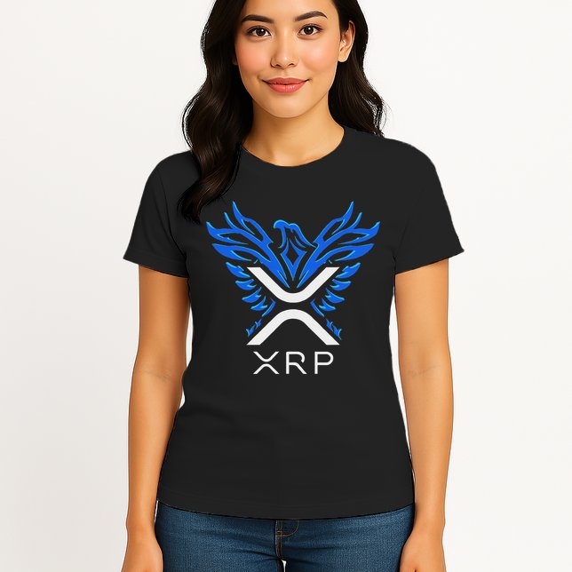 Rising Phoenix Xrp Cryptocurrency Womens T-Shirt