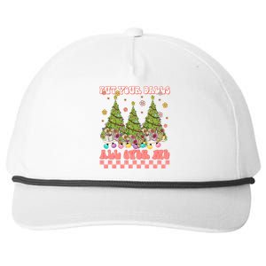 Retro Put Your Balls All Over Me Christmas Tree Merry Xmas Snapback Five-Panel Rope Hat