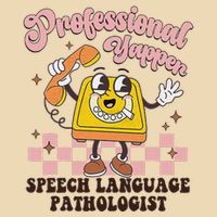 Retro Professional Yapper Speech Language Pathologist Slp Drawstring Bag