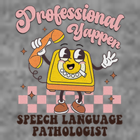 Retro Professional Yapper Speech Language Pathologist Slp 7-Panel Snapback Hat