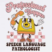 Retro Professional Yapper Speech Language Pathologist Slp Mousepad