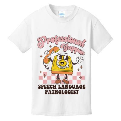 Retro Professional Yapper Speech Language Pathologist Slp Kids T-Shirt