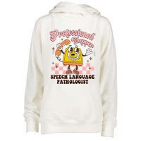 Retro Professional Yapper Speech Language Pathologist Slp Womens Funnel Neck Pullover Hood